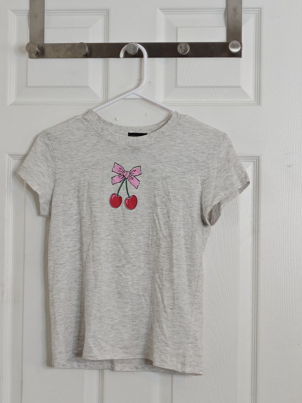 StreetWear Society Cherry Graphic Tee with Pink Bow